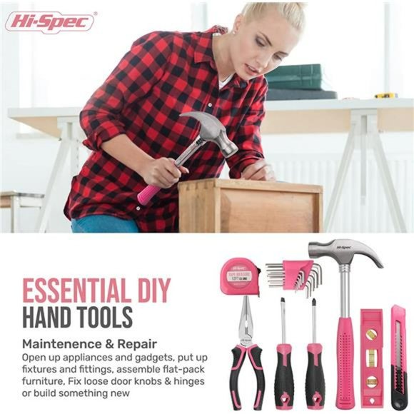 Hi-Spec 58pc Pink 8V USB Electric Drill Driver Tool Kit Set - Picture 6 of 7